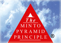 The Minto
                  Pyramid Principle is the powerful and compelling
                  process for producing everyday business documents 
                  to-the-point memos, clear reports, successful
                  proposals, or dynamic presentations.
